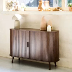 Scandinavisch dressoir met 2 schuifdeuren 120cm