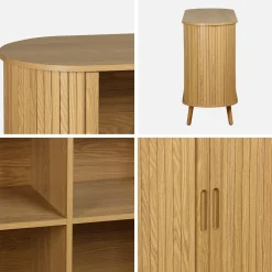 Scandinavisch dressoir met 2 schuifdeuren 120cm