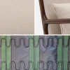 Scandinavische fauteuil walnootkleurig hout en stof