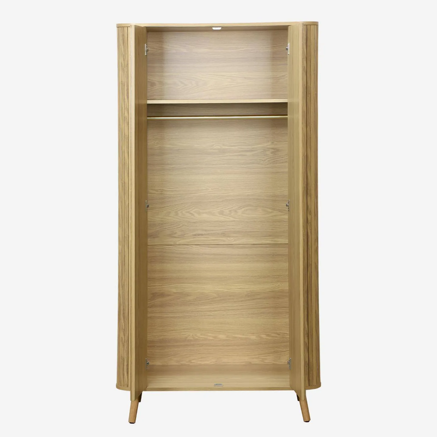 Scandinavische kledingkast met 2 schuifdeuren 90cm
