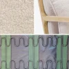 Scandinavische schommelstoel naturelkleurig hout en bouclé