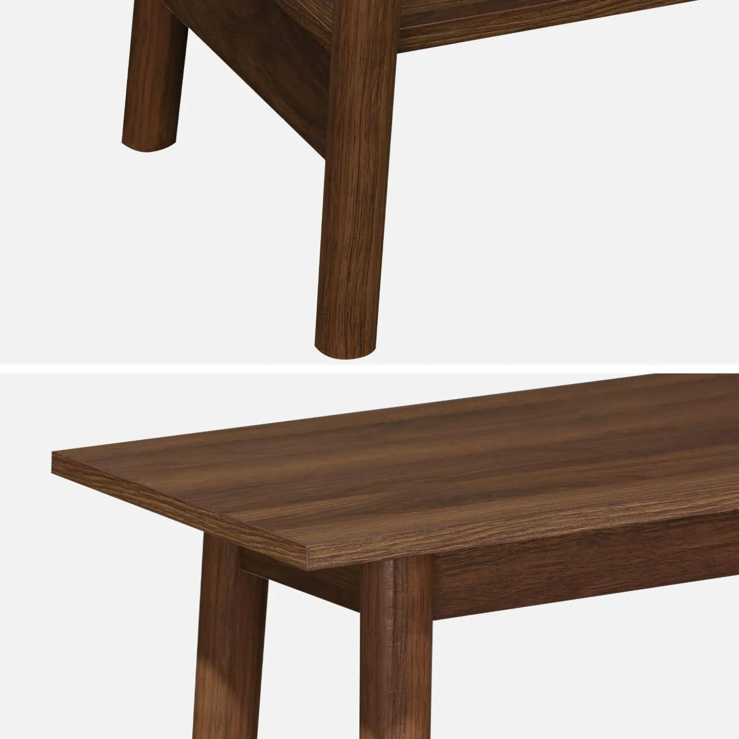 Scandinavische sidetable met walnotenhoutdecor