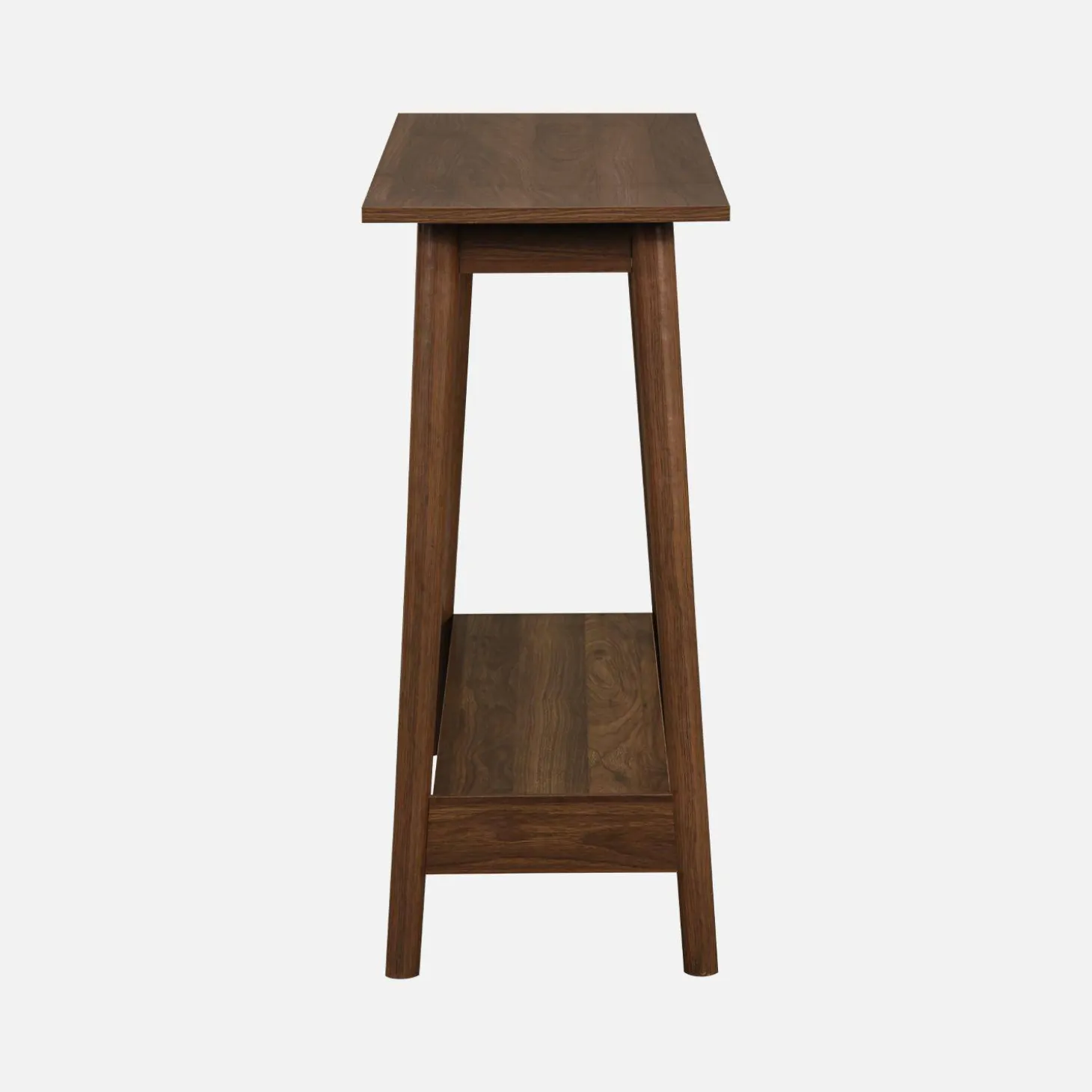 Scandinavische sidetable met walnotenhoutdecor