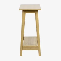 Scandinavische sidetable met walnotenhoutdecor