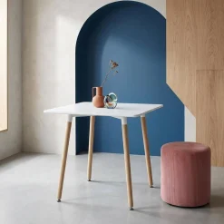 Scandinavische vierkante eettafel met beukenhout 2 plaatsen