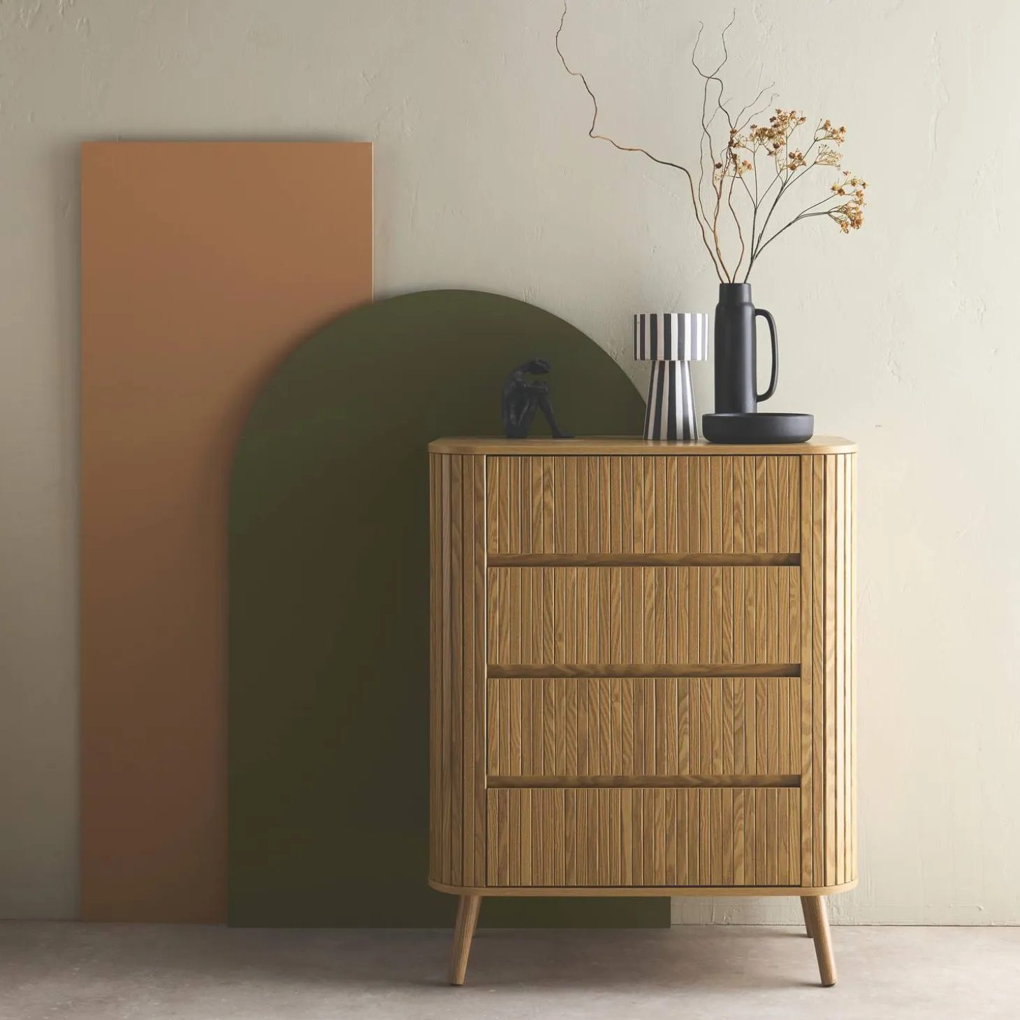 Scandinavisch kastje met 4 lades 80cm