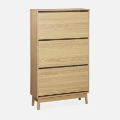 Schoenenkast met 3 kleplades 75cm