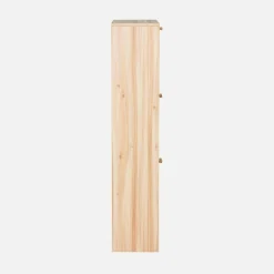 Schoenenkast met 3 kleplades rotan en houteffect 60cm