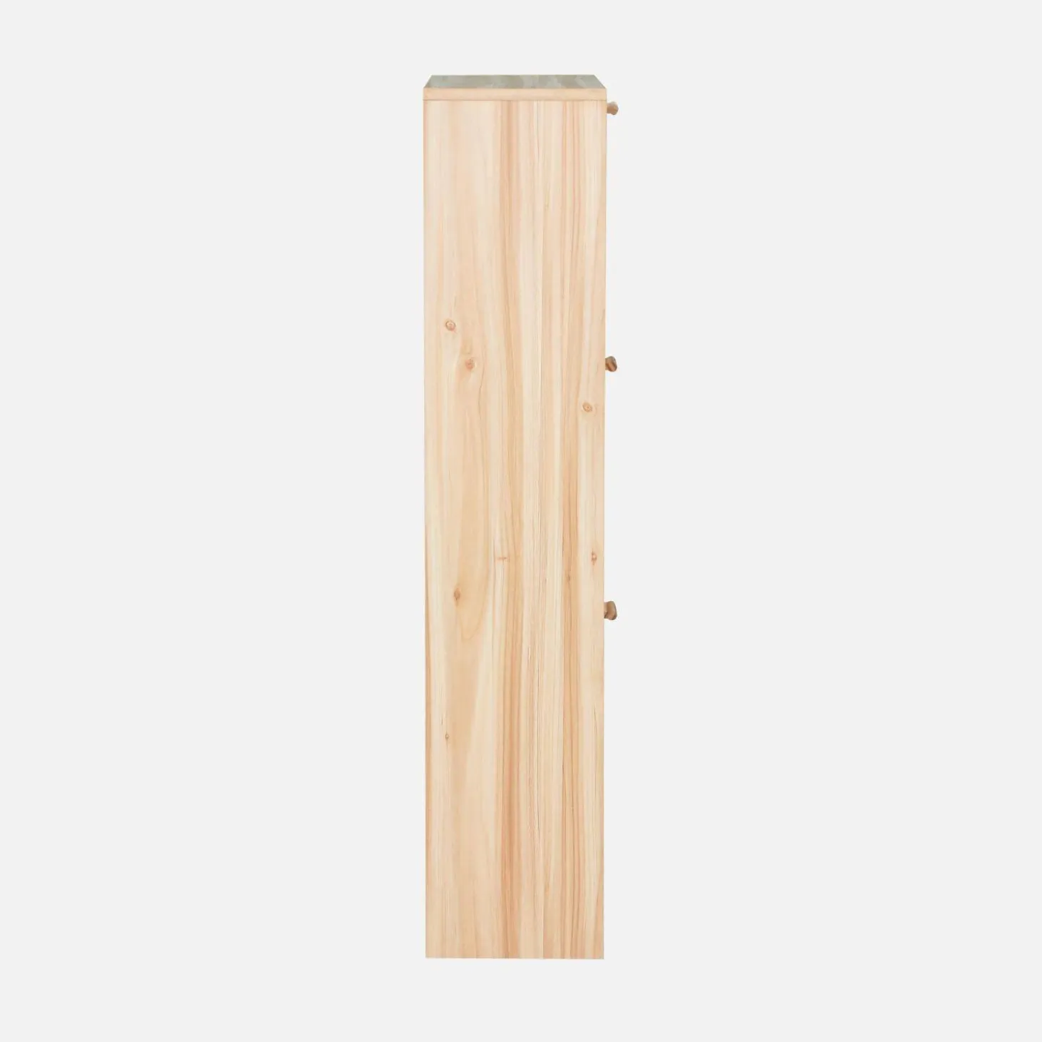 Schoenenkast met 3 kleplades rotan en houteffect 60cm