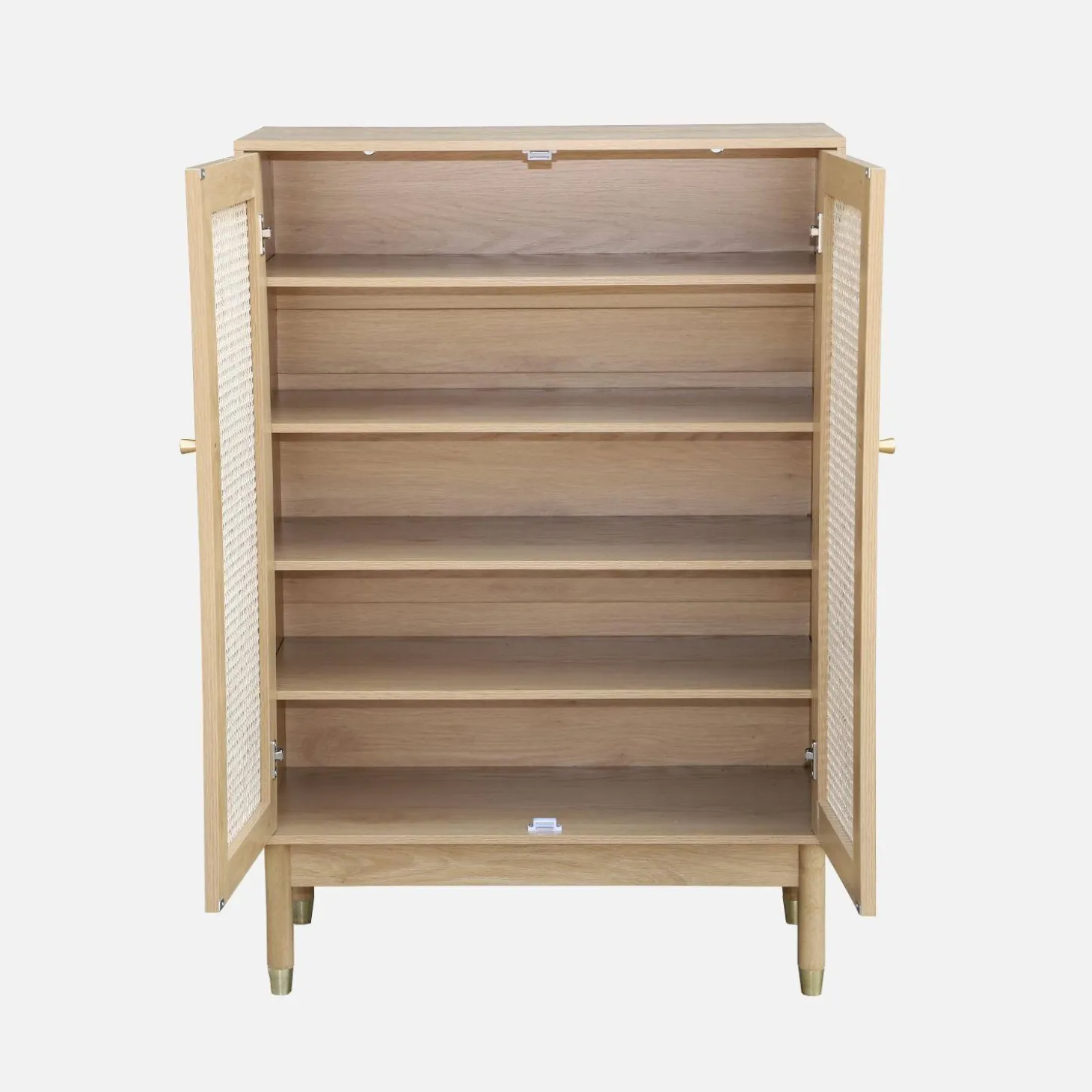 Schoenenkast / wandkast met 2 deuren en rotan 78cm