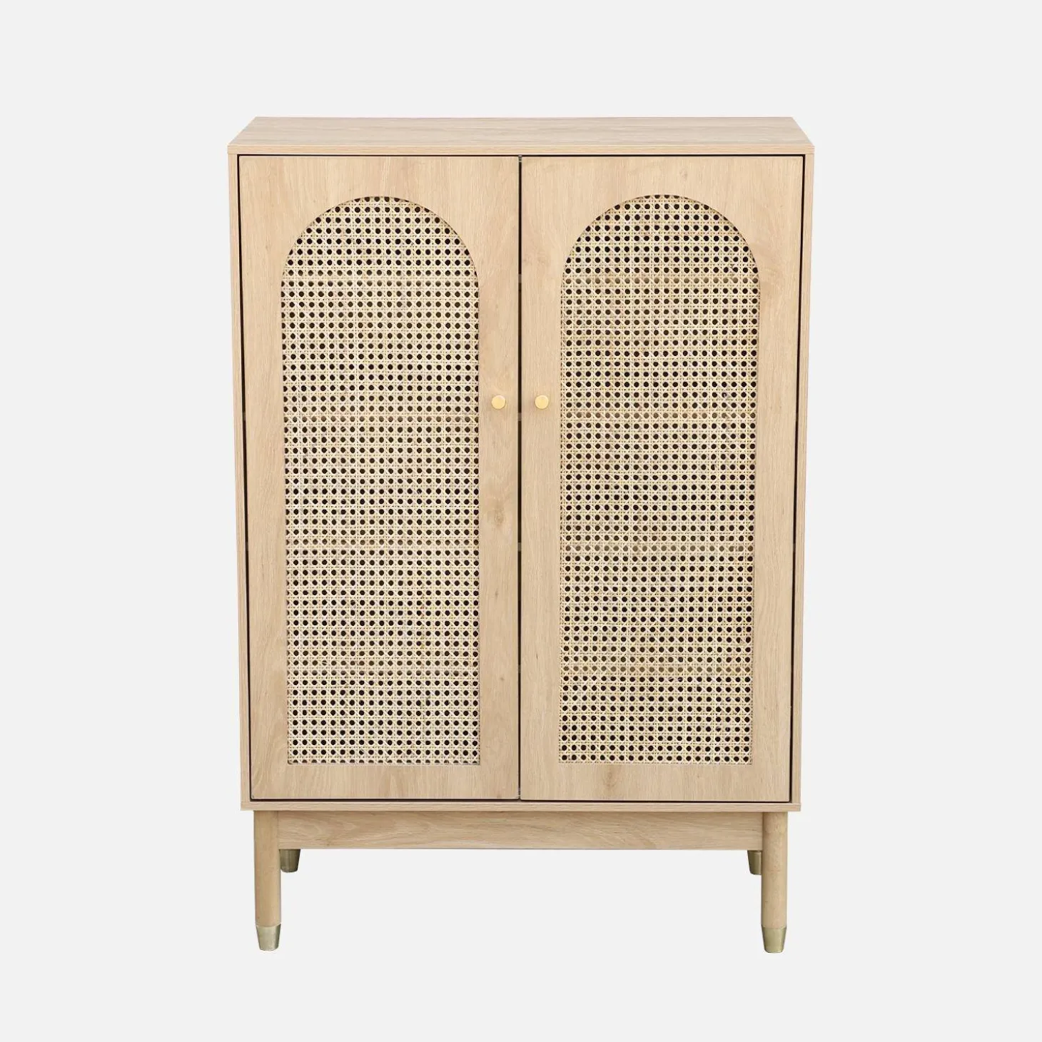 Schoenenkast / wandkast met 2 deuren en rotan 78cm