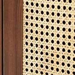 Schoenenkast / wandkast met 2 deuren en rotan 78cm