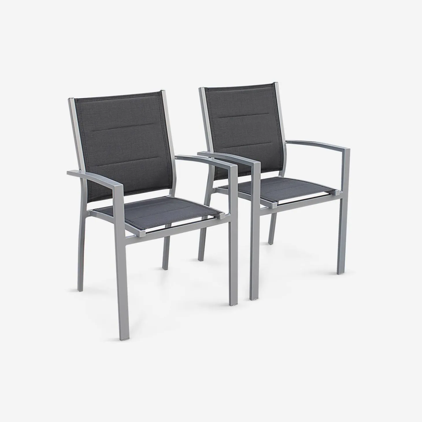 Set aluminium tuin armstoelen