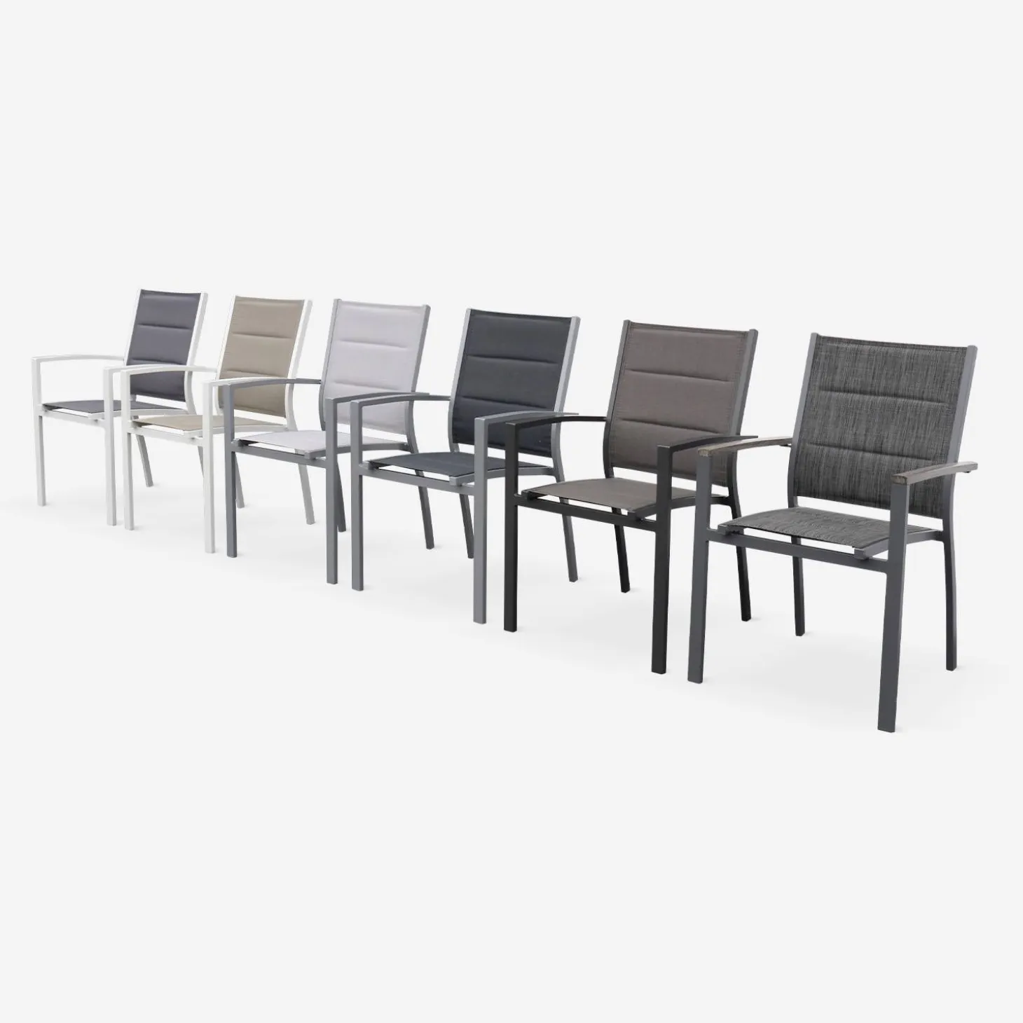 Set aluminium tuin armstoelen