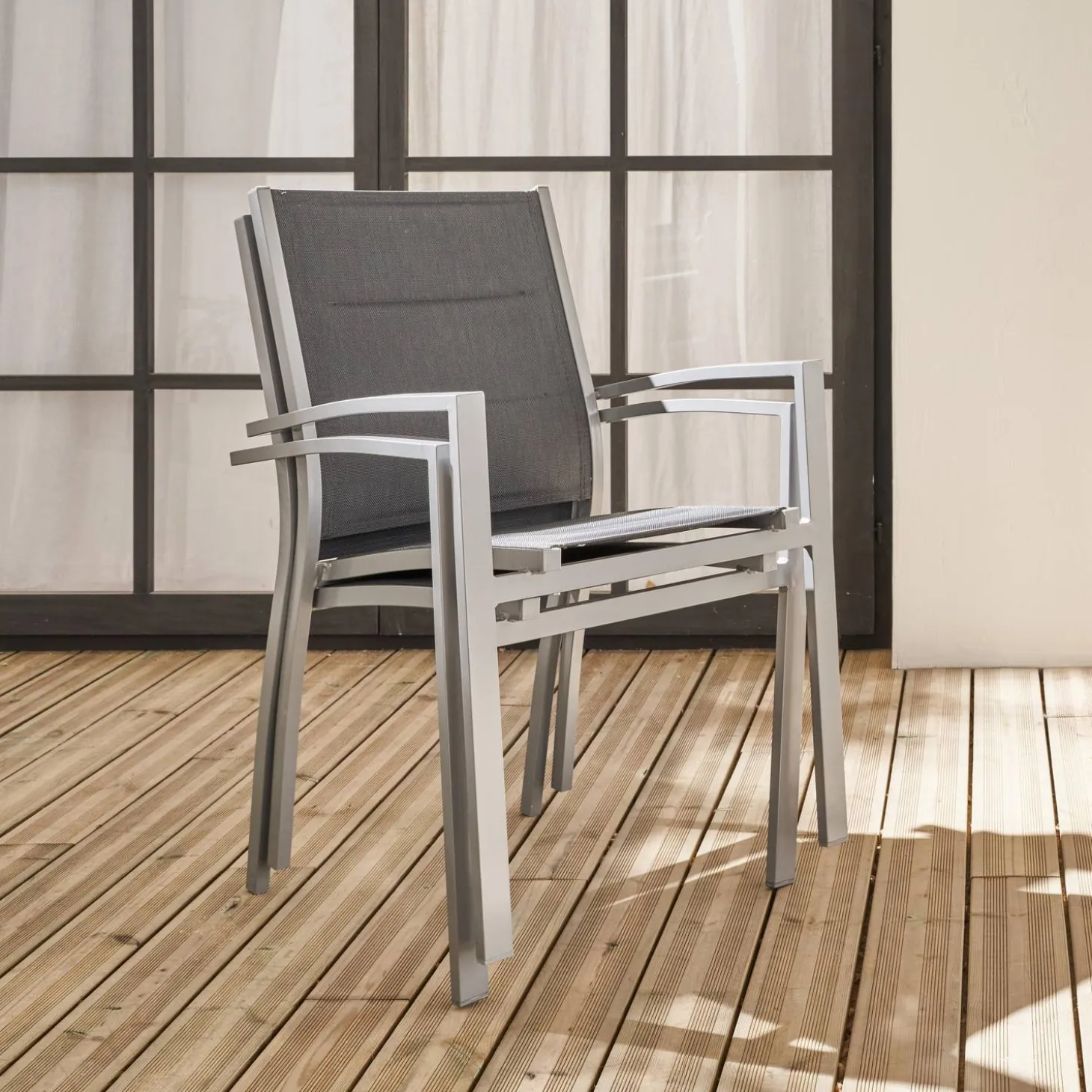 Set aluminium tuin armstoelen