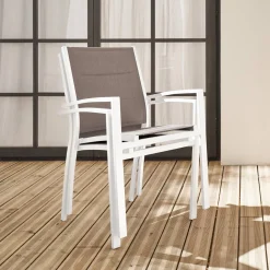 Set aluminium tuin armstoelen