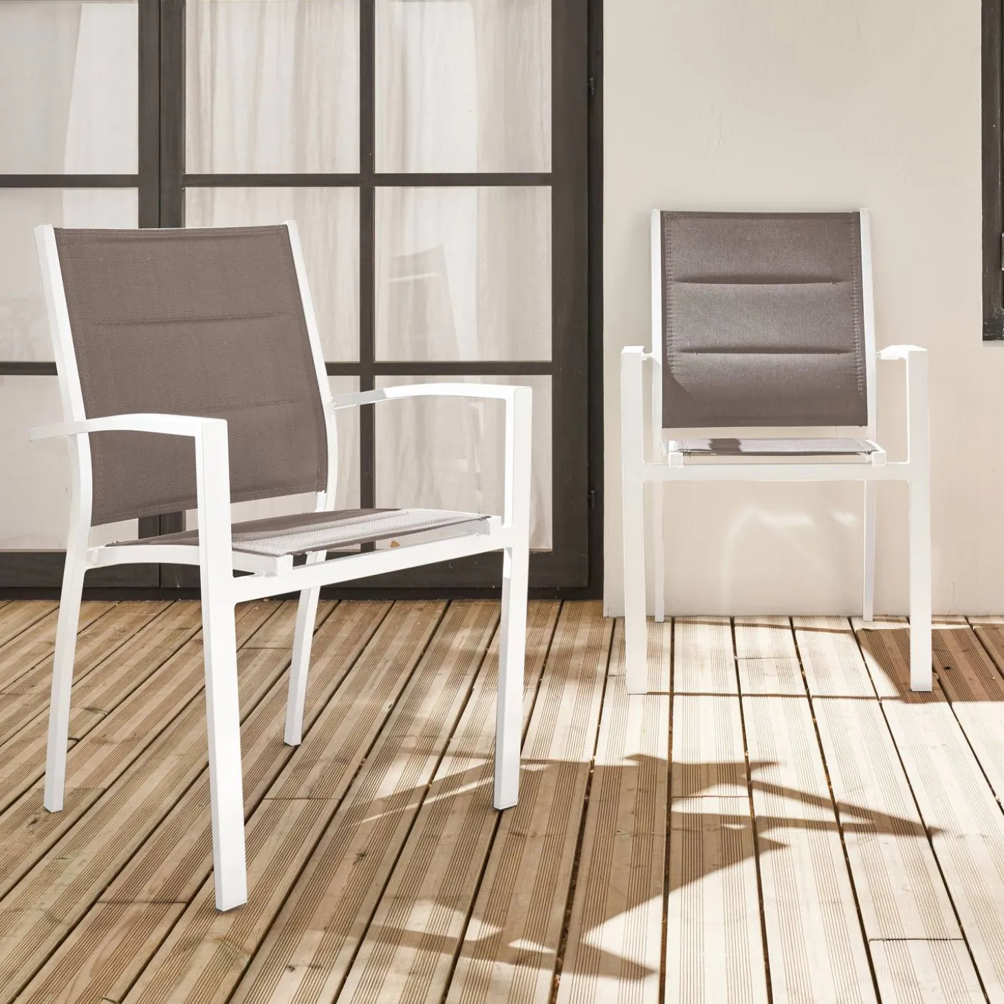 Set aluminium tuin armstoelen