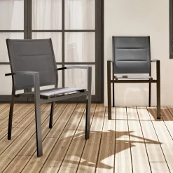 Set aluminium tuin armstoelen
