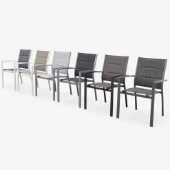 Set aluminium tuin armstoelen