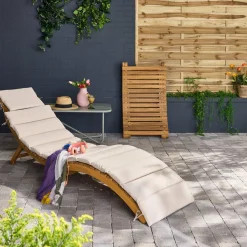 Set van 2 acaciahouten ligstoelen