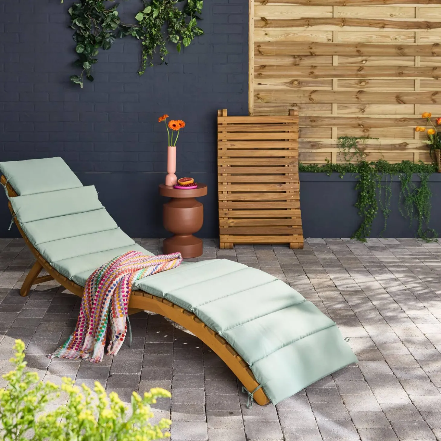 Set van 2 acaciahouten ligstoelen