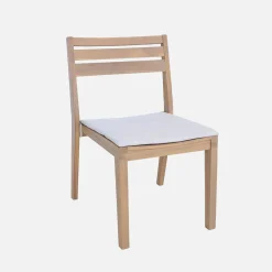 Set van 2 acaciahouten tuinstoelen met kussen