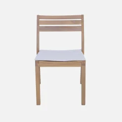 Set van 2 acaciahouten tuinstoelen met kussen