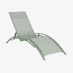 Set van 2 aluminium en textileen ligbedden