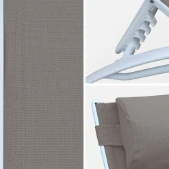 Set van 2 aluminium en textileen ligbedden