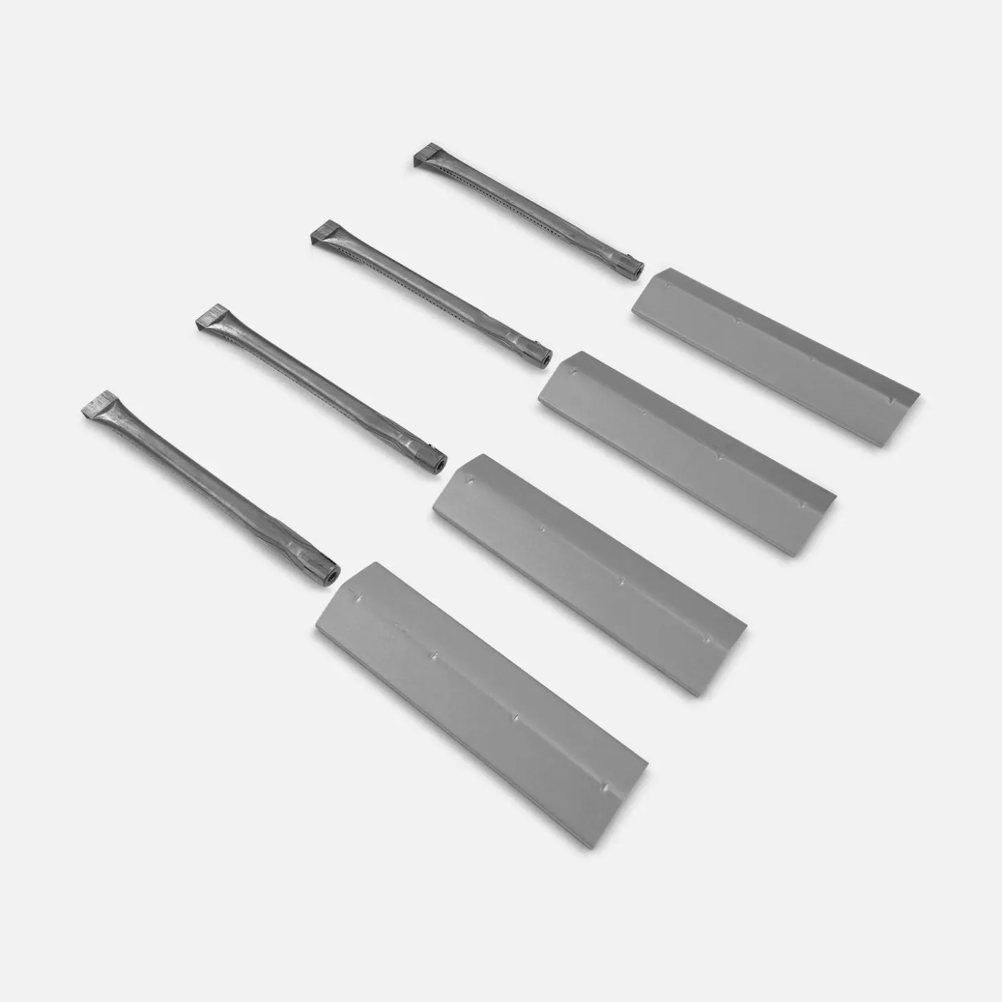 Set van 4 branders en 4 diffusers voor gasbarbecue