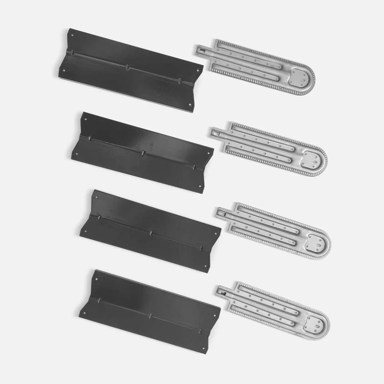 Set van 4 branders en 4 diffusers voor gasbarbecue
