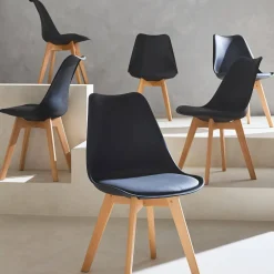 Set van 6 eetkamerstoelen, 42x55x81cm