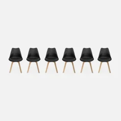 Set van 6 eetkamerstoelen, 42x55x81cm