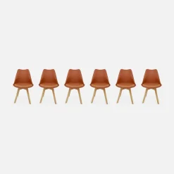 Set van 6 eetkamerstoelen, 42x55x81cm