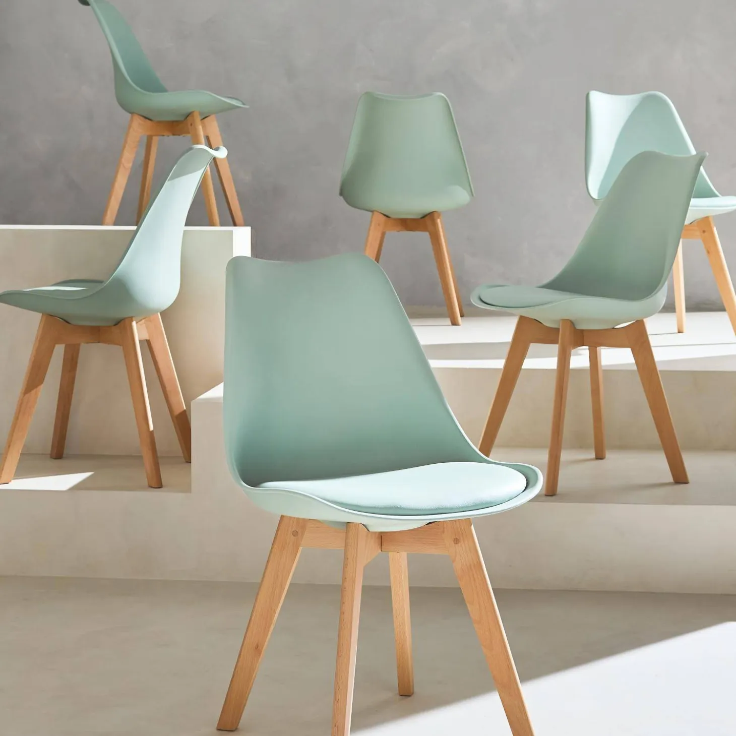 Set van 6 eetkamerstoelen, 42x55x81cm