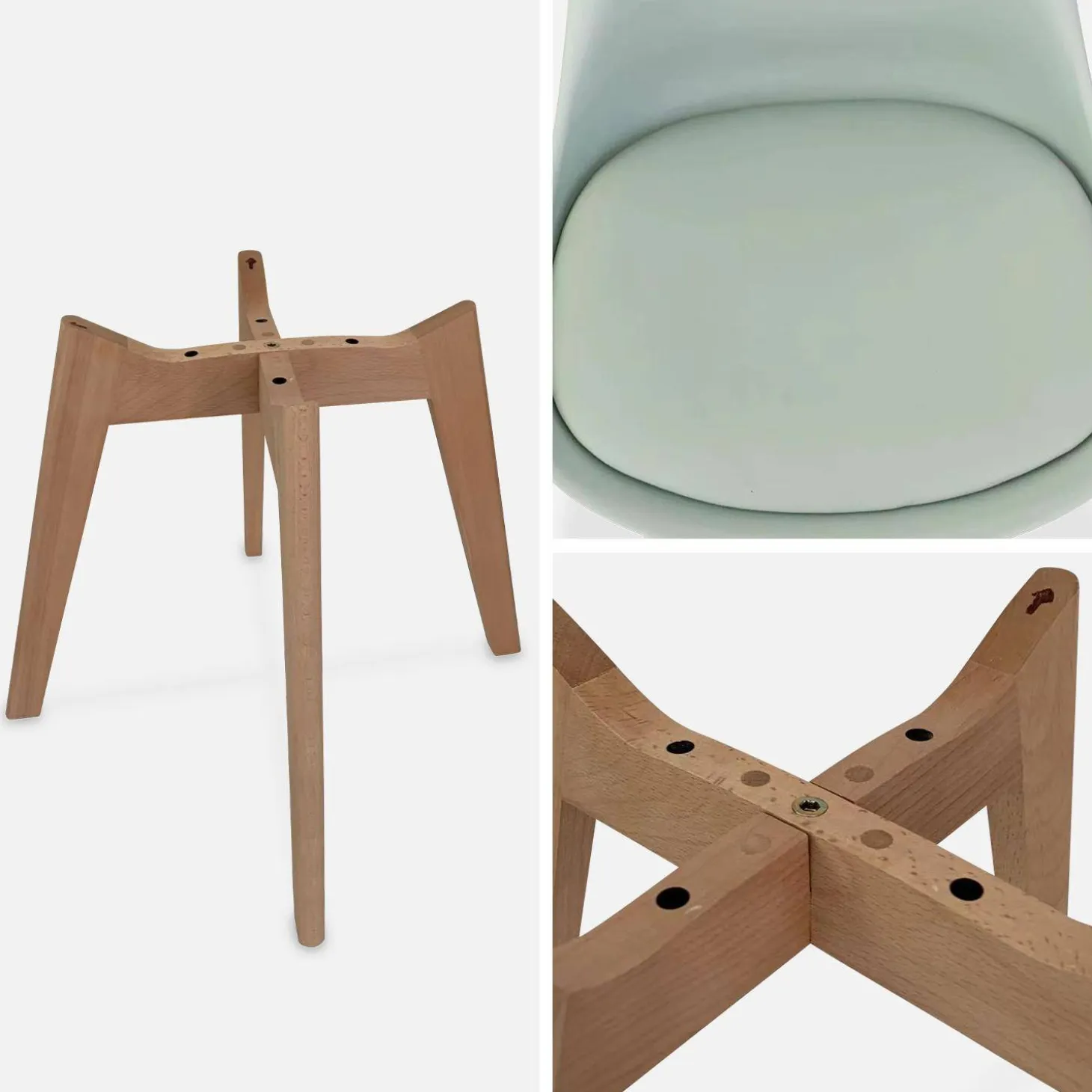 Set van 6 eetkamerstoelen, 42x55x81cm