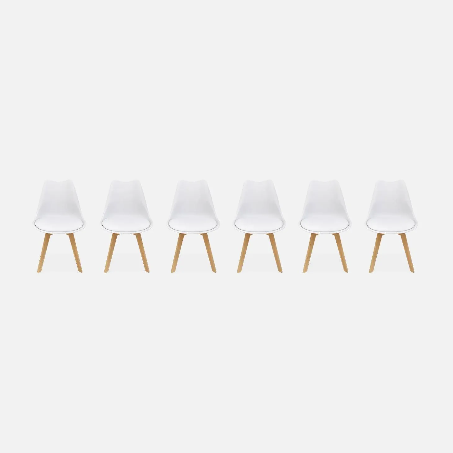 Set van 6 eetkamerstoelen, 42x55x81cm