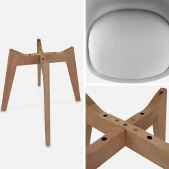Set van 6 eetkamerstoelen, 42x55x81cm