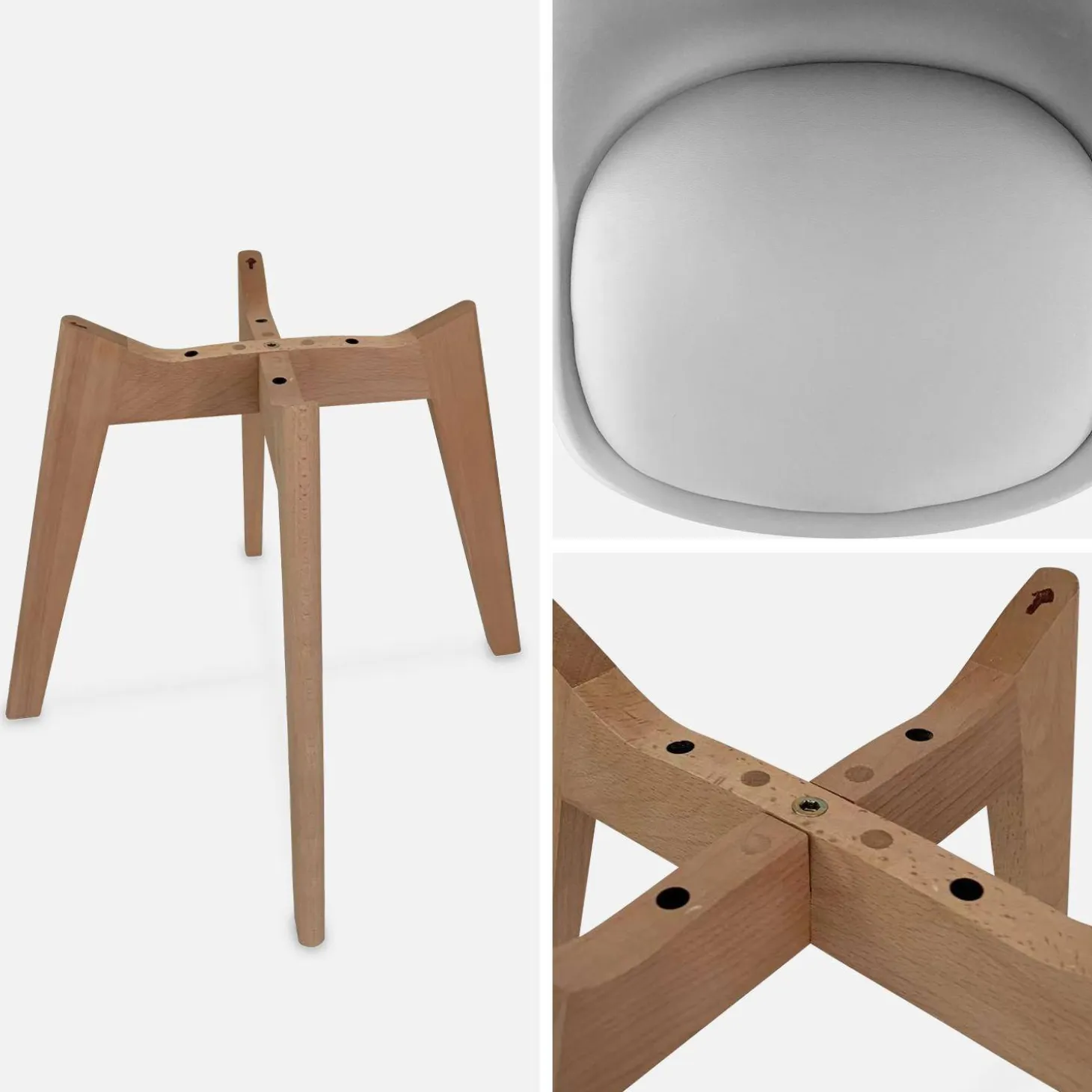 Set van 6 eetkamerstoelen, 42x55x81cm