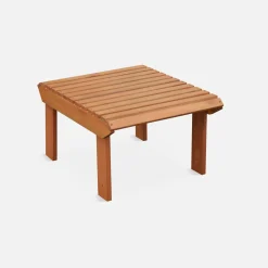 Set van 2 eucalyptus houten tuinstoelen met tafel, 89x73,5x94cm