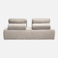 Set van 2 fauteuils met elk 2 zitplaatsen voor modulaire bank bouclé