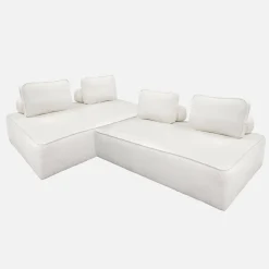 Set van 2 fauteuils met elk 2 zitplaatsen voor modulaire bank bouclé