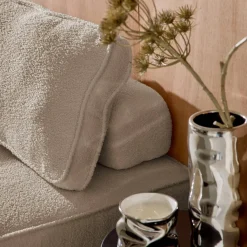 Set van fauteuils voor modulaire bank 4 zitplaatsen bouclé