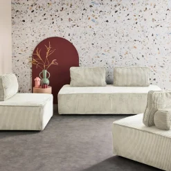Set van fauteuils voor modulaire bank 4 zitplaatsen corduroy