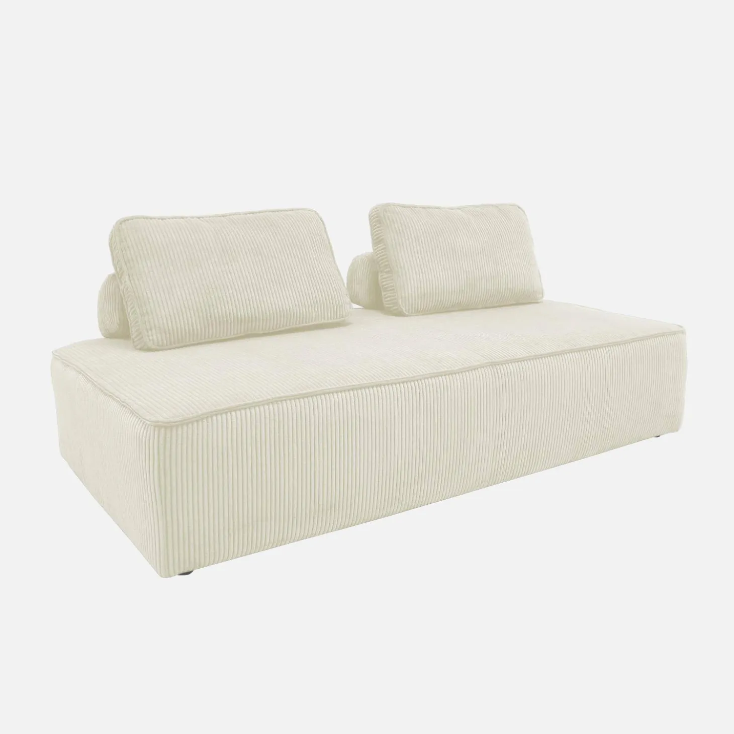 Set van fauteuils voor modulaire bank 4 zitplaatsen corduroy