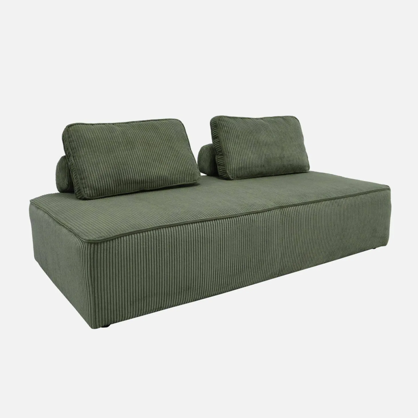 Set van fauteuils voor modulaire bank 3 zitplaatsen corduroy