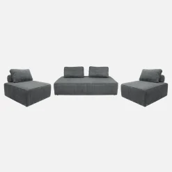 Set van fauteuils voor modulaire bank 4 zitplaatsen corduroy