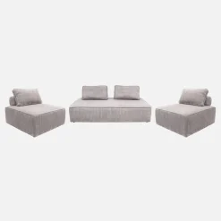 Set van fauteuils voor modulaire bank 4 zitplaatsen corduroy