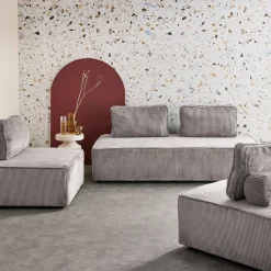 Set van fauteuils voor modulaire bank 4 zitplaatsen corduroy
