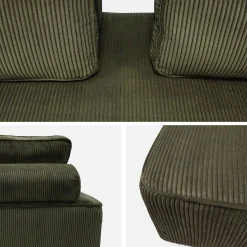 Set van fauteuils voor modulaire bank 4 zitplaatsen corduroy